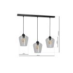 Lampa wisząca SANTIAGO CLEAR transparentne klosze 3xE27 MLP6608  - 2