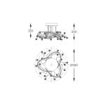 MX3481-1S-3BCT MAIA LAMPA SUFITOWA CZARNA/BLACK ZUMALINE - 5