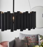 Lampa wisząca LEVEL 107925 Markslojd Klosz  z czarnych rurek zachwycająca - 3