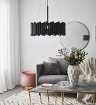 Lampa wisząca LEVEL 107925 Markslojd Klosz  z czarnych rurek zachwycająca - 4