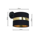 Kinkiet PALMIRA BLACK/GOLD MILAGRO MLP6317 - 3