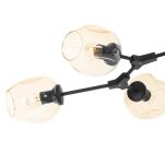 Lampa wisząca MODERN ORCHID-6 bursztynowo czarna 130 cm orchidea - 2