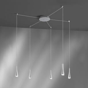 Lampa wisząca TWIST 0052.31.BI Vivida International Pająk oryginalne białe klosze