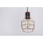 Lampa wisząca CARRON 3 LINE AZ2141 Azzardo Stylowy druciany abażur w kolorze miedzi podłużna podsufitka - 3