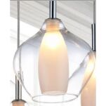 Lampa wisząca AMBER MILANO 1  Azzardo Opływowy szklany klosz  zjawiskowa clear / chrome - 2
