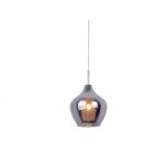 Lampa wisząca AMBER MILANO 1  Azzardo Opływowy szklany klosz  zjawiskowa clear / chrome - 3
