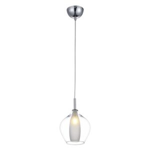 Lampa wisząca AMBER MILANO 1  Azzardo Opływowy szklany klosz  zjawiskowa clear / chrome