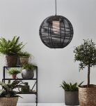 Lampa zewnętrzna SAGE 107979 Markslojd Podwójny klosz- szklany i ażurowy z tworzywa sztucznego  CZARNA  - 2