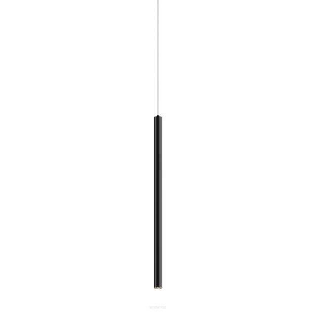 Lampa wisząca LOYA P0461-01A-L8L8 Zuma Line Czarna błyszcząca tuba o wys. 50 cm śr. 3.2 cm 