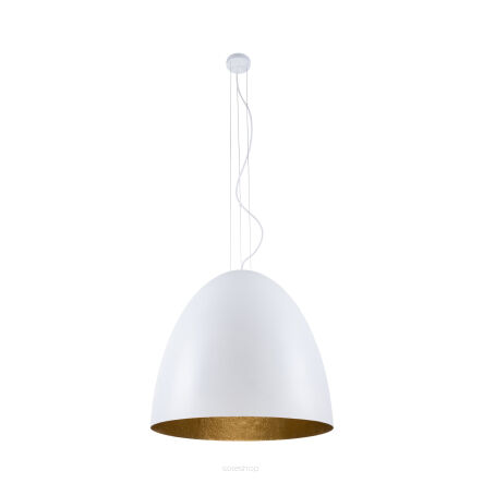 Lampa wisząca Egg XL E27 biało-złota Ø75cm 9025