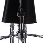 Lampa wisząca DIABLO 6 BIG AZ1390 Azzardo Podstawa w kolorze chromu materiałowe czarne abażury   - 5
