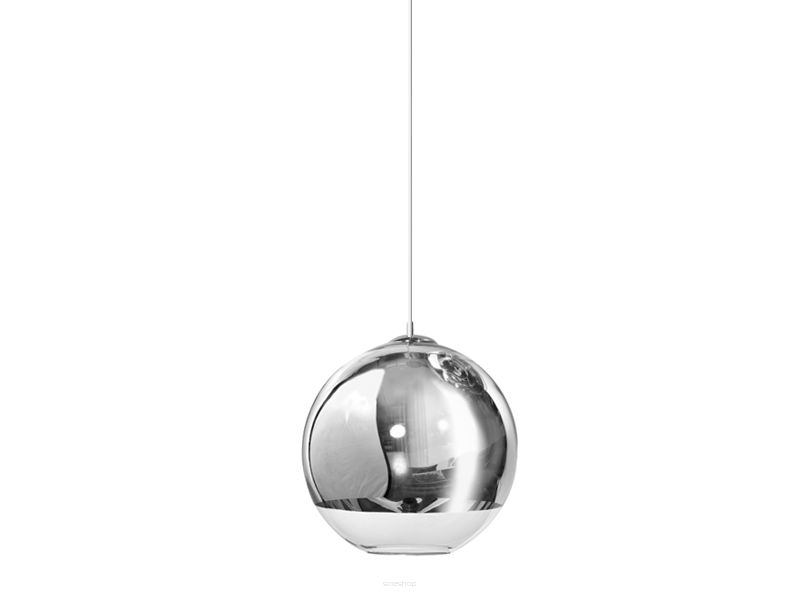 Lampa wisząca SILVER BALL 35 AZ0732 Azzardo Oryginalna i nietypowa klosz ze szkła w kolorze chromu i transparentnego