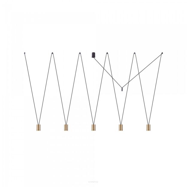 Lampa wisząca More Tone solid V 5xGU10 czarno/mosiężna 7608