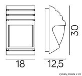 Kinkiet elewacyjny CITY 1836 II BL SU-MA CZARNY IP54 - 3