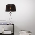 Lampa stołowa BELLO RLT93224-1B Zuma Line Podstawa z wisiorkiem + subtelny czarny abażur  - 2