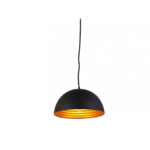 Lampa wisząca MODENA 50 AZ1395 Azzardo Stylowy półokrągły klosz z metalu średnica 50 cm czarno/złoty