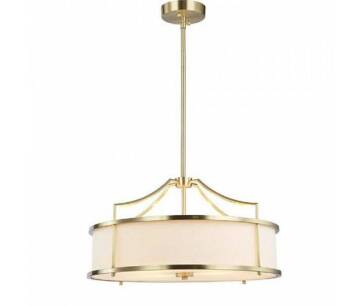 Lampa wisząca Stanza Old Gold M Orlicki Design artdeco beżowy abażur