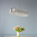 Lampa wisząca PRINCE P0360-06D-F4AC Zuma line Owalna z kryształkami - 2