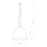 Lampa wisząca Egg 5xE27 biało/złota 9023 - 2