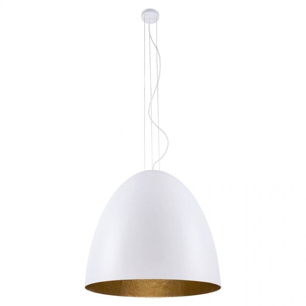 Lampa wisząca Egg 5xE27 biało/złota 9023