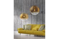 Lampa wisząca IRIS 20 AZ3105 Azzardo Nowoczesna dwukolorowa kula ze szkła chrom / transparentny - 3