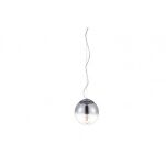 Lampa wisząca IRIS 20 AZ3105 Azzardo Nowoczesna dwukolorowa kula ze szkła chrom / transparentny - 2