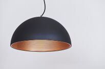 Lampa wisząca MODENA 40 AZ1394 Azzardo Półokrągły klosz z metalu średnica 40 cm czarno-złoty - 2
