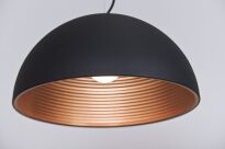 Lampa wisząca MODENA 40 AZ1394 Azzardo Półokrągły klosz z metalu średnica 40 cm czarno-złoty - 3