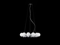 Lampa wisząca ESPERANZA AZ0095 Azzardo Nietypowy design połączenie metalowego korpusu w kolorze chromu z białymi kloszami - 6
