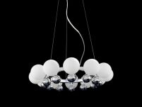 Lampa wisząca ESPERANZA AZ0095 Azzardo Nietypowy design połączenie metalowego korpusu w kolorze chromu z białymi kloszami - 5