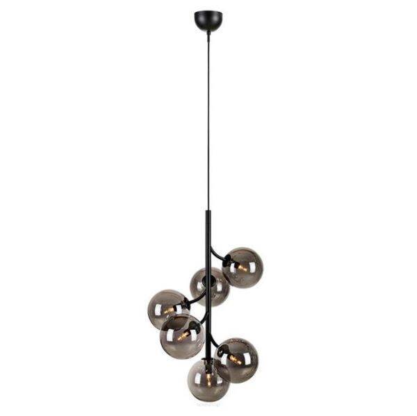 Lampa wisząca CALLISTO PENDANT 6L BLACK/SMOKE MARKSLOJD 108108 