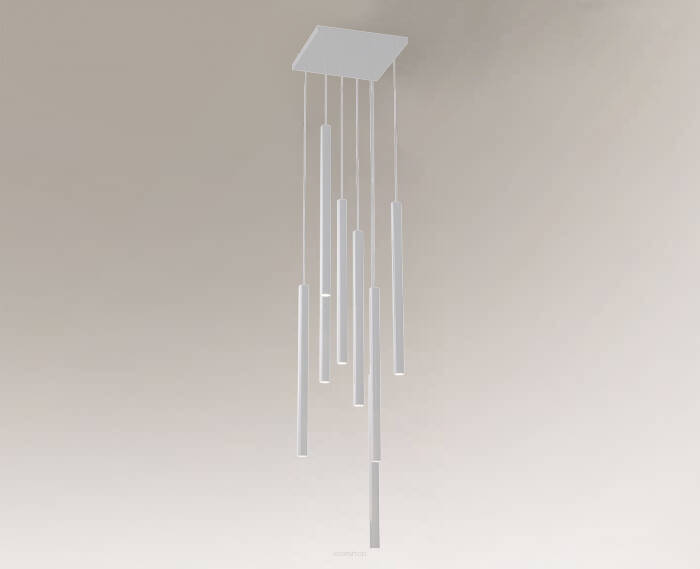 Lampa wisząca YABU 7577 Shilo BIAŁA designerska 8 tub 