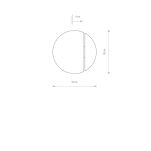 Kinkiet LED Sun 15W 610lm 3000K drewniany Ø50cm 7651 - 2