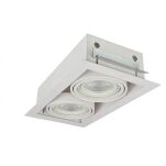Lampa sufitowa wpuszczana NOVA 2 AZ2876 Azzardo Podwójna techniczna ruchoma  o białym wykończeniu - 2