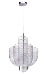 Lampa wisząca MESH CHROME MD-7026 - 450 CHROME ażurowy klosz nowoczesna