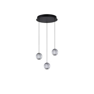 Lampa wisząca EDEM 3 ROUND BLACK czarny Azzardo AZ6019