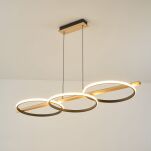 Lampa wisząca z ledowymi okręgami ALMERIA kolor Czarna MD3913-3-3BWLT Zuma Line - 3