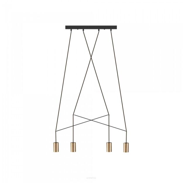Lampa wisząca Imbra 4xGU10 czarno/mosiężna 7957