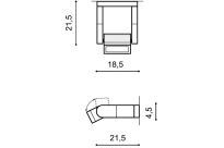 Lampa ścienna kinkiet FRAME WALL AZ2133 Azzardo Zewnętrzny nowoczesny obrotowy  w kolorze jasno szarym IP54 - 3