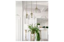 Lampa wisząca BLANCA 3 AZ3338 Azzardo 3 zwisy o różnych wymiarach nowoczesna champagne - 3
