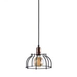 Lampa wisząca WORKSHOP 6335 Nowodvorski  RETRO  czarny-miedź średnica 23 cm - 2