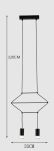 Lampa wisząca LINEA-2 czarna 35 cm ST-5961-2  modernistyczna designerska - 3