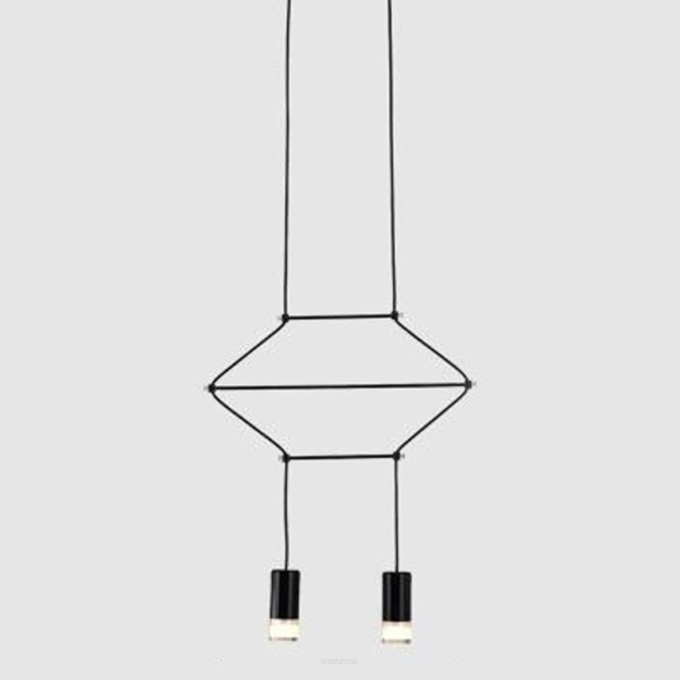 Lampa wisząca LINEA-2 czarna 35 cm ST-5961-2  modernistyczna designerska