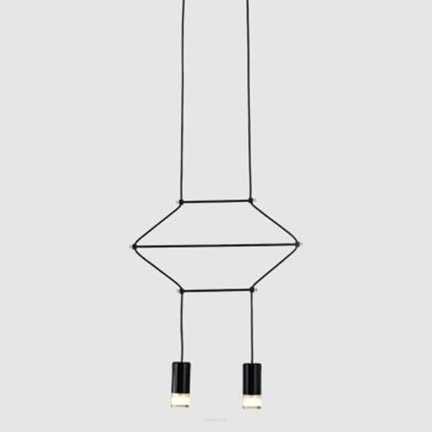 Lampa wisząca LINEA-2 czarna 35 cm ST-5961-2  modernistyczna designerska