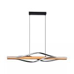 P230857003 BAEZ LAMPA WISZĄCA CZARNA+DREWNO/BLACK+WOOD ZUMA LINE - 2