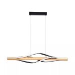 P230857003 BAEZ LAMPA WISZĄCA CZARNA+DREWNO/BLACK+WOOD ZUMA LINE - 3