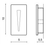 Lampa schodowa RAGGIO AZ2963 Azzardo Geometryczna wykonana z aluminium o białym wykończeniu IP54 - 2