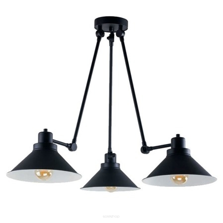 Lampa wisząca TECHNO III 9142 Nowodvorski RETRO ruchoma czarno-biała