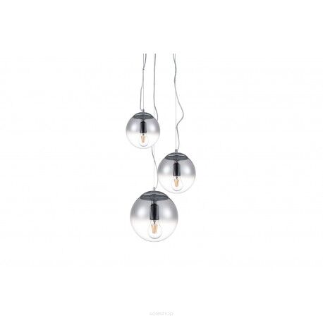 Lampa wisząca IRIS 3 AZ3104 Azzardo Nowoczesna 3 szklane klosze zwisające z okrągłej podsufitki