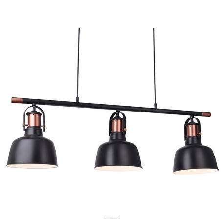 Lampa wisząca DARLING 3 LINE AZ2144 Wykonana w stylu retro/industrial czarna